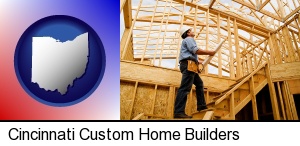 a custom home builder reviewing construction plans in Cincinnati, OH